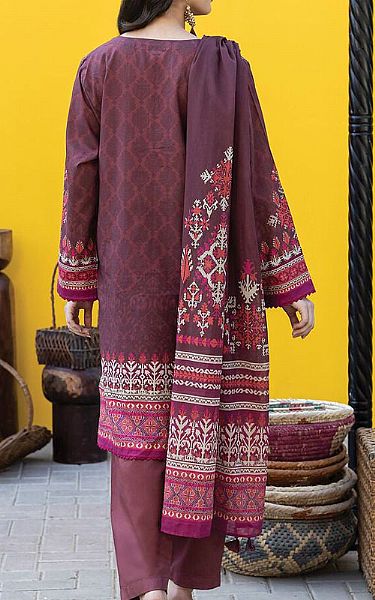 Khaadi Maroon Lawn Suit | Pakistani Lawn Suits- Image 2