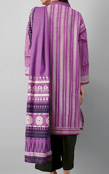 Khaadi Purple Khaddar Suit | Pakistani Dresses in USA- Image 2