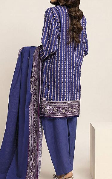 Khaadi Navy Blue Khaddar Suit | Pakistani Winter Dresses- Image 2