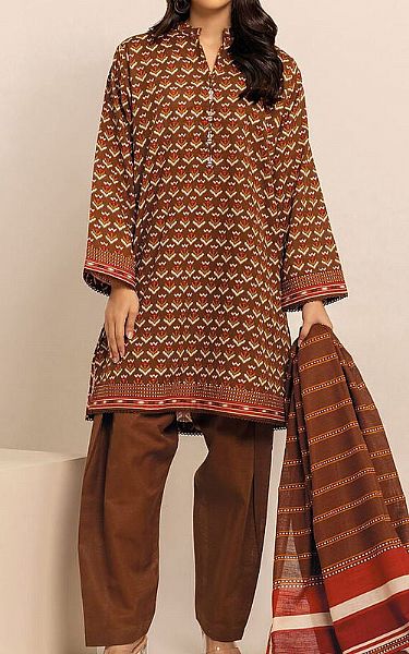 Khaadi Brown Khaddar Suit | Pakistani Winter Dresses- Image 1