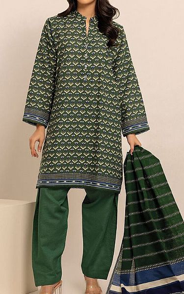 Khaadi Dark Green Khaddar Suit | Pakistani Winter Dresses- Image 1