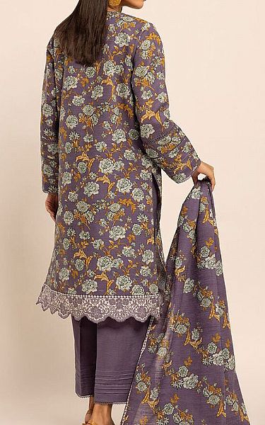Khaadi Mauve Khaddar Suit | Pakistani Winter Dresses- Image 2