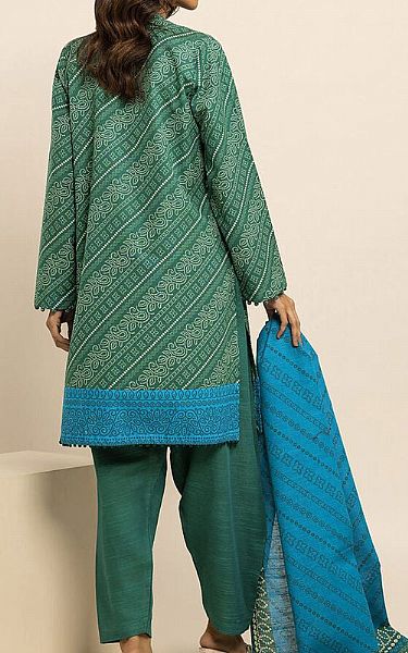 Khaadi Emerald Green Khaddar Suit | Pakistani Winter Dresses- Image 2