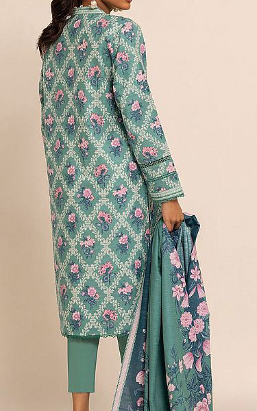 Khaadi Spanish Green Khaddar Suit | Pakistani Winter Dresses- Image 2