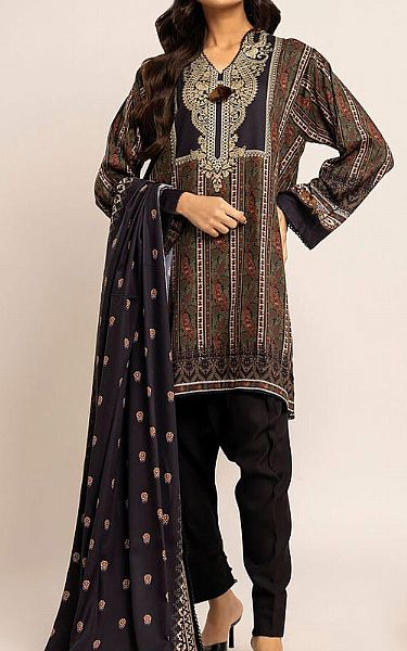 Khaadi Black Marina Suit | Pakistani Winter Dresses- Image 1