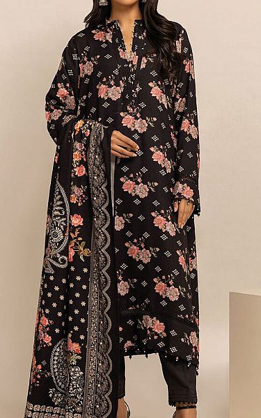Khaadi Black Viscose Suit | Pakistani Winter Dresses- Image 1