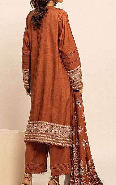 Khaadi Rust Viscose Suit | Pakistani Winter Dresses- Image 2