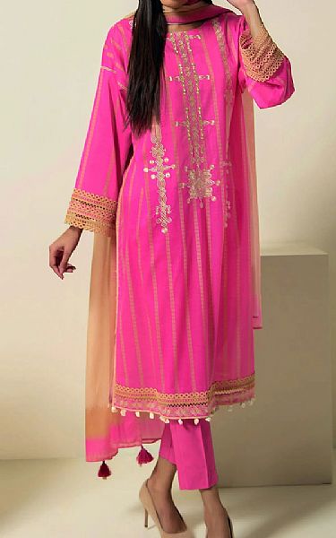 Shocking Pink Lawn Suit | Pakistani Dresses in USA