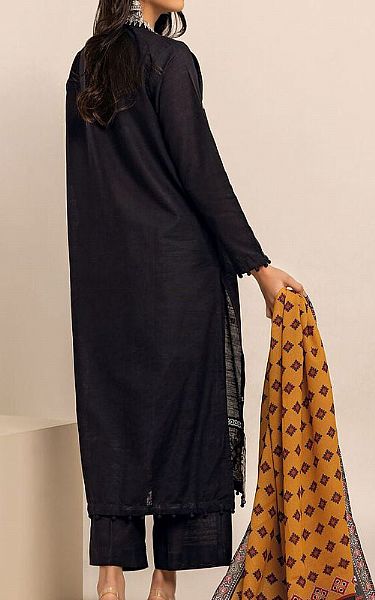 Khaadi Black Crosshatch Suit | Pakistani Winter Dresses- Image 2