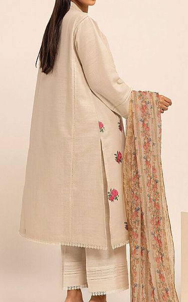 Khaadi Off-white Crosshatch Suit | Pakistani Winter Dresses- Image 2
