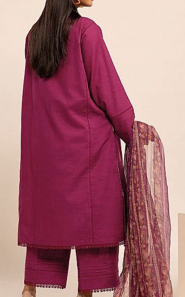 Khaadi Mulberry Crosshatch Suit | Pakistani Winter Dresses- Image 2