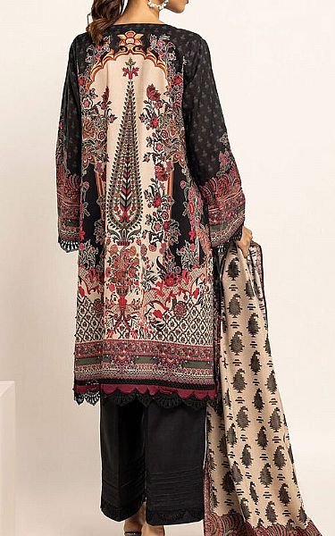 Khaadi Black Cotton Satin Suit | Pakistani Winter Dresses- Image 2