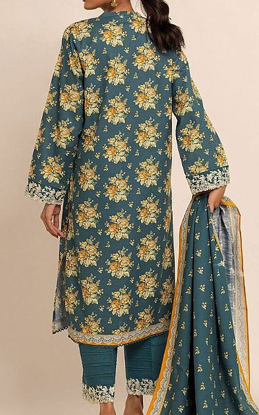 Khaadi Teal Khaddar Suit | Pakistani Winter Dresses- Image 2