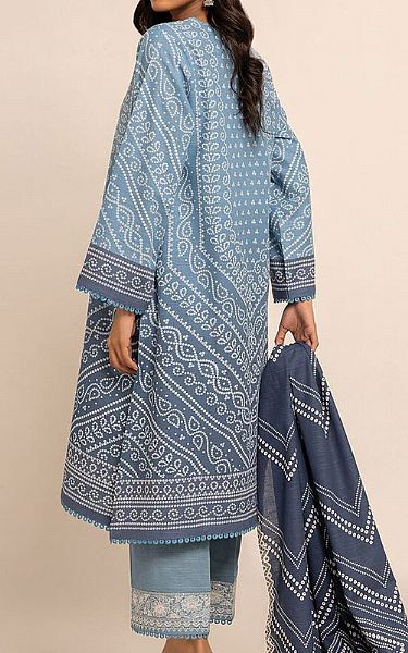 Khaadi Baby Blue Khaddar Suit | Pakistani Winter Dresses- Image 2