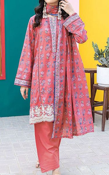Khaadi Coral Lawn Suit | Pakistani Lawn Suits- Image 1