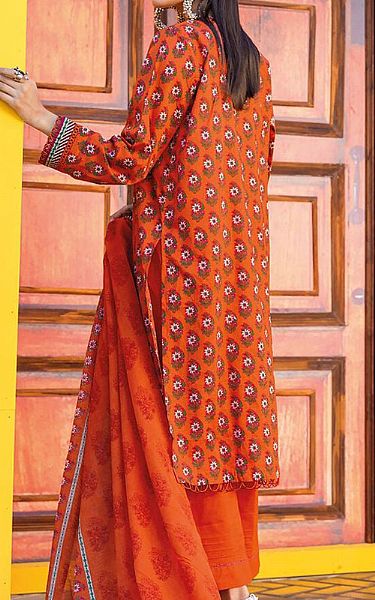 Khaadi Bright Orange Lawn Suit | Pakistani Lawn Suits- Image 2