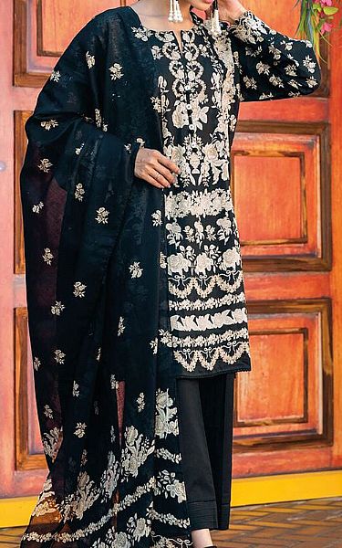 Khaadi Black Lawn Suit | Pakistani Lawn Suits- Image 1