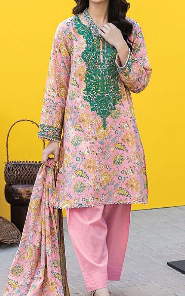 Khaadi Pink Lawn Suit | Pakistani Lawn Suits- Image 1