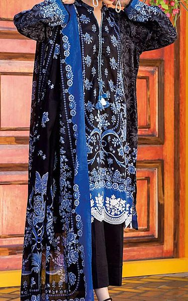 Khaadi Black Lawn Suit | Pakistani Lawn Suits- Image 1