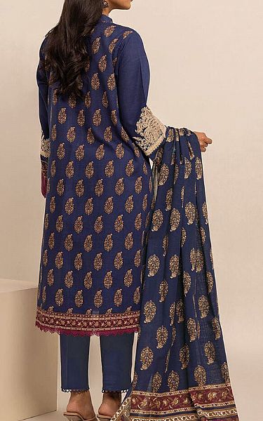 Khaadi Denim Blue Khaddar Suit | Pakistani Winter Dresses- Image 2