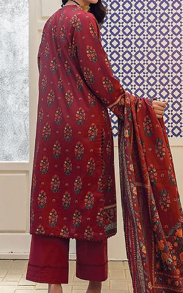 Khaadi Wine Red Lawn Suit | Pakistani Lawn Suits- Image 2