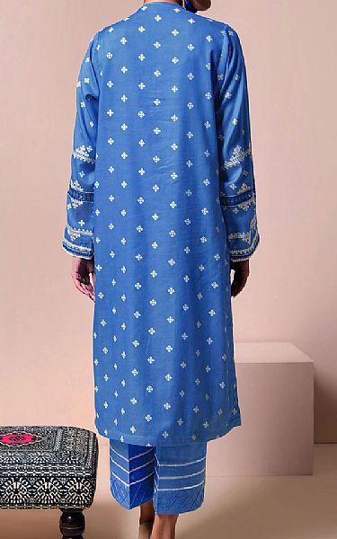 Khaadi Cornflower Blue Lawn Suit (2 Pcs) | Pakistani Dresses in USA- Image 2