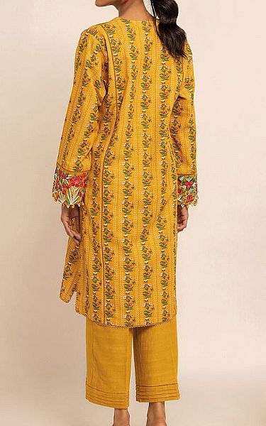 Khaadi Mustard Khaddar Suit (2 Pcs) | Pakistani Winter Dresses- Image 2