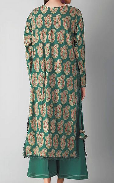 Khaadi Forest Green Cambric Suit (2 Pcs) | Pakistani Dresses in USA- Image 2