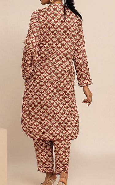 Khaadi Auburn Red Khaddar Suit (2 Pcs) | Pakistani Winter Dresses- Image 2