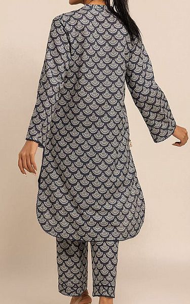 Khaadi Navy Blue Khaddar Suit (2 Pcs) | Pakistani Winter Dresses- Image 2