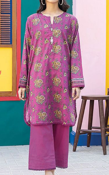 Khaadi Deep Pink Lawn Suit (2 Pcs) | Pakistani Lawn Suits- Image 1