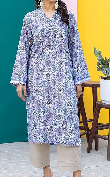 Khaadi Powder Blue Cambric Suit (2 Pcs) | Pakistani Lawn Suits- Image 1