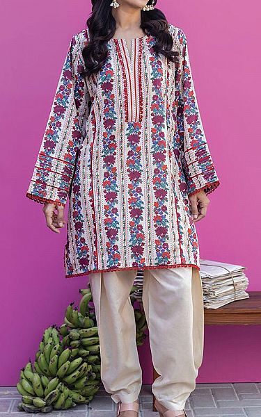 Khaadi Beige Lawn Suit (2 Pcs) | Pakistani Lawn Suits- Image 1