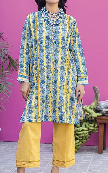 Khaadi Yellow Lawn Suit (2 Pcs) | Pakistani Lawn Suits- Image 1