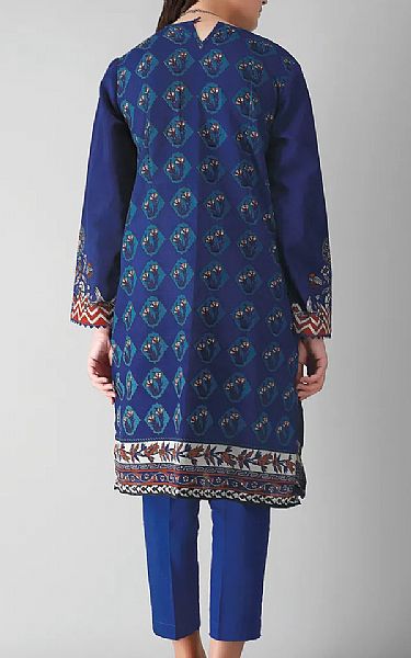 Khaadi Navy Blue Khaddar Suit (2 Pcs) | Pakistani Dresses in USA- Image 2