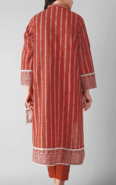Khaadi Rust Khaddar Suit (2 Pcs) | Pakistani Dresses in USA- Image 2