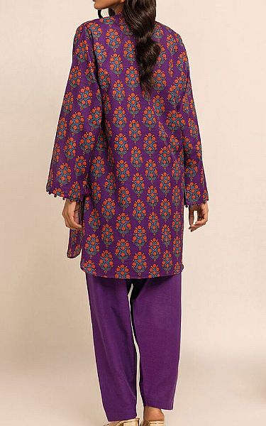 Khaadi Purple Khaddar Suit (2 Pcs) | Pakistani Winter Dresses- Image 2