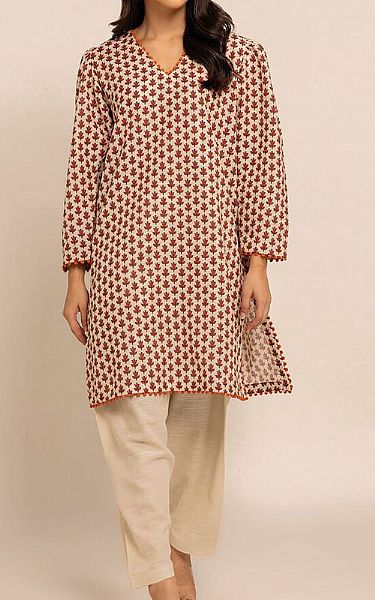 Khaadi Off-white Khaddar Suit (2 Pcs) | Pakistani Winter Dresses- Image 1