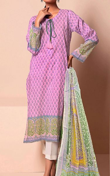 Khaadi Orchid Pink Lawn Suit (2 Pcs) | Pakistani Dresses in USA- Image 1