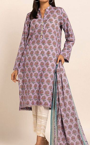 Khaadi Lavender Cambric Suit (2 Pcs) | Pakistani Winter Dresses- Image 1