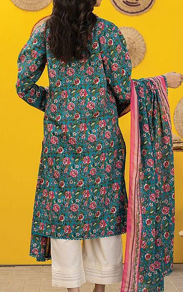 Khaadi Teal Lawn Suit (2 Pcs) | Pakistani Lawn Suits- Image 2
