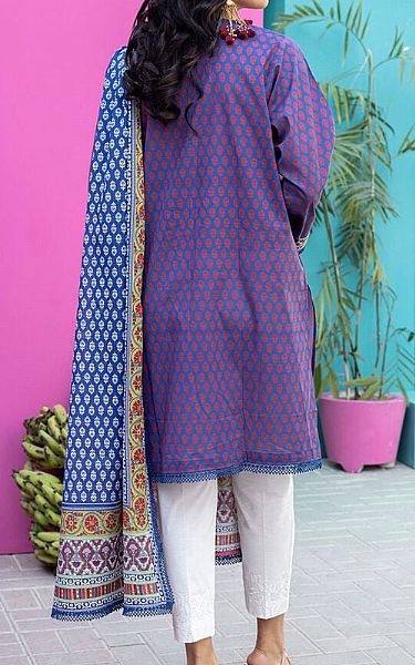 Khaadi Warm Blue Lawn Suit (2 Pcs) | Pakistani Lawn Suits- Image 2