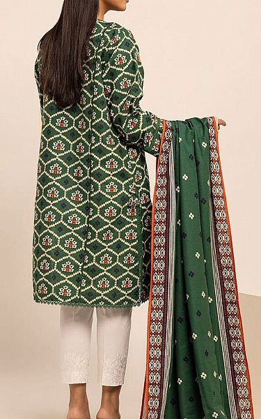 Khaadi Green Khaddar Suit (2 Pcs) | Pakistani Winter Dresses- Image 2