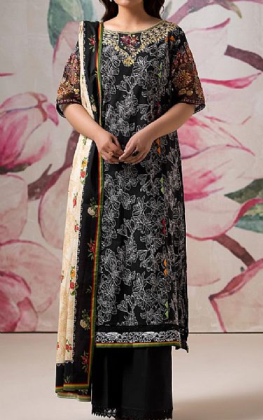 Khas Black Lawn Suit | Pakistani Lawn Dress in USA- Image 1