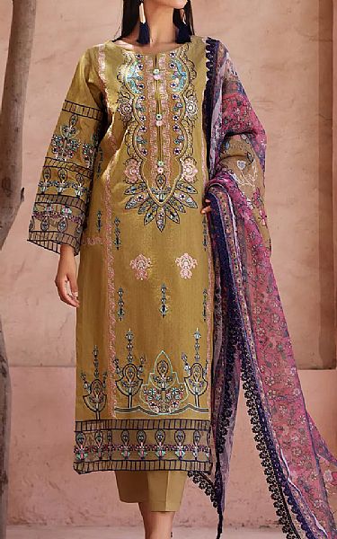 Khas Dark Sand Jacquard Suit | Pakistani Lawn Dress in USA- Image 1