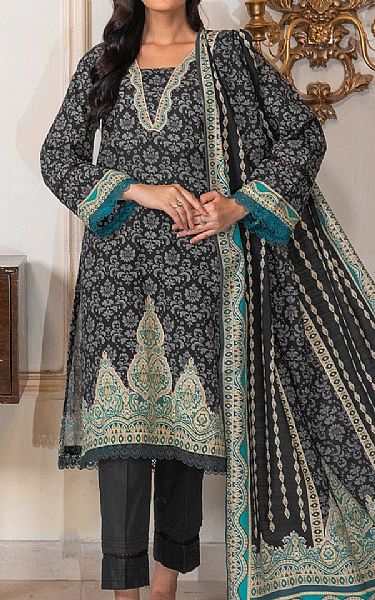 Khas Black/Grey Khaddar Suit | Pakistani Winter Dresses in USA- Image 1