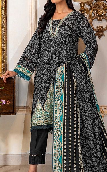 Khas Black/Grey Khaddar Suit | Pakistani Winter Dresses in USA- Image 2