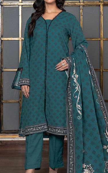 Khas Deep Sea Green Khaddar Suit | Pakistani Winter Dresses in USA- Image 1