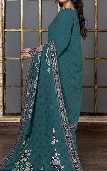 Khas Deep Sea Green Khaddar Suit | Pakistani Winter Dresses in USA- Image 2