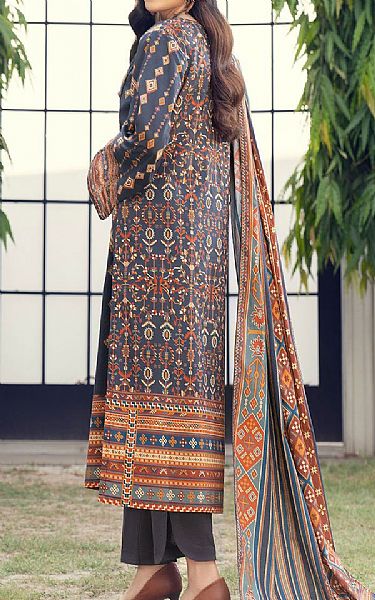 Khas Charcoal Lawn Suit | Pakistani Dresses in USA- Image 2
